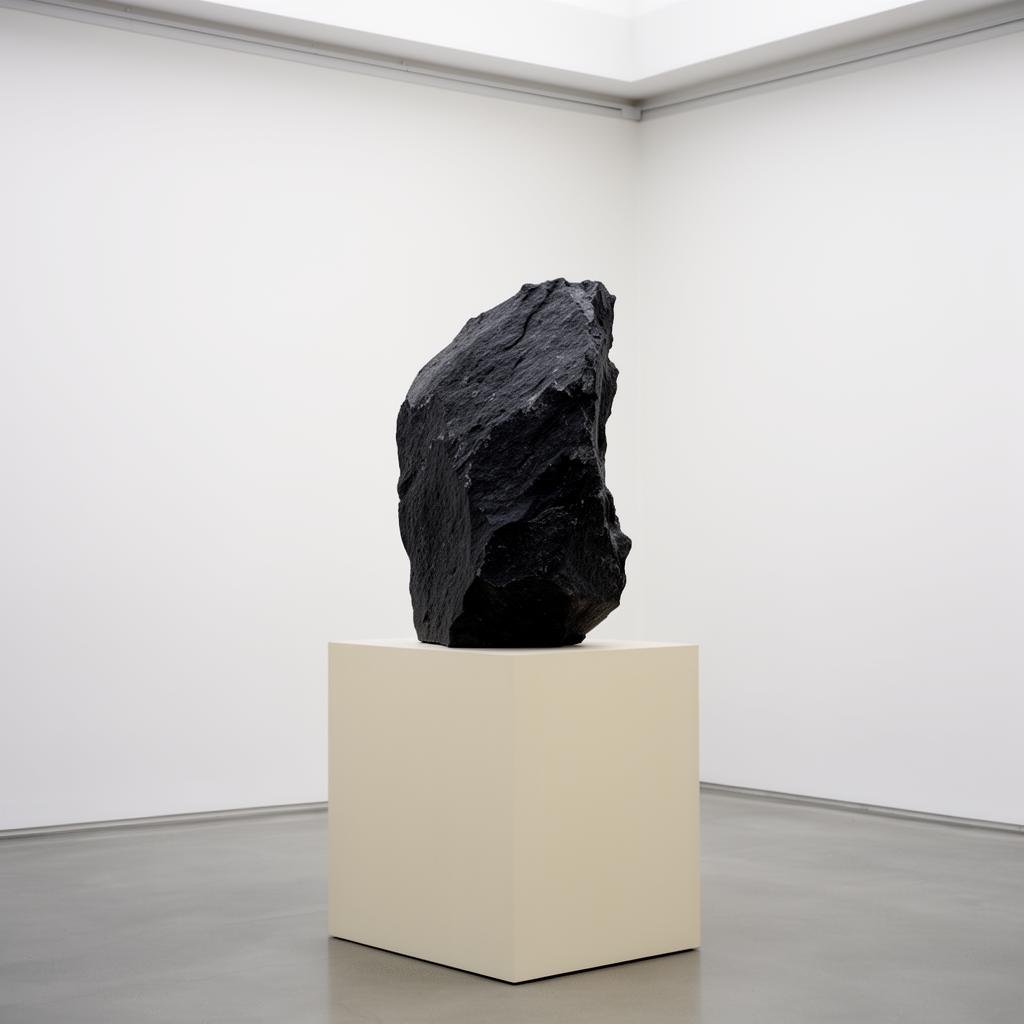Minimal contemporary dark sculpture